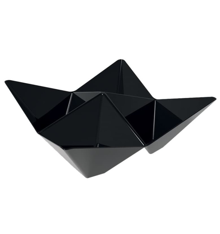 Bol Degustación Origami PS Negro 103x103mm (25 Unidades)