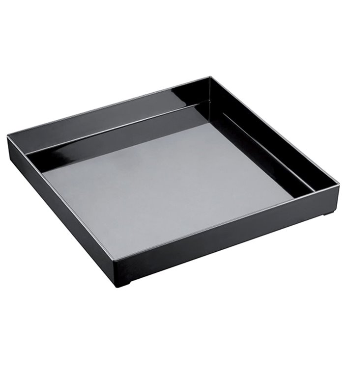 Bandeja Plastico Tray Negra 30x30cm (9 Uds)