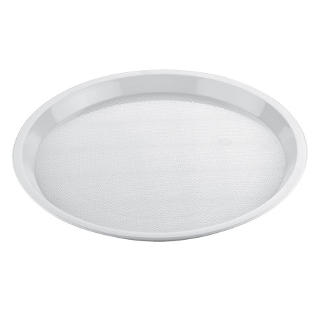 Bandeja Reutilizable PS Tray Blanca Ø32cm (5 Uds)