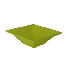 Bol de Plastico Cuadrado Pistacho 120x120x40mm (720 Uds)