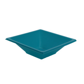 Bol de Plastico Cuadrado Turquesa 120x120x40mm (12 Uds)