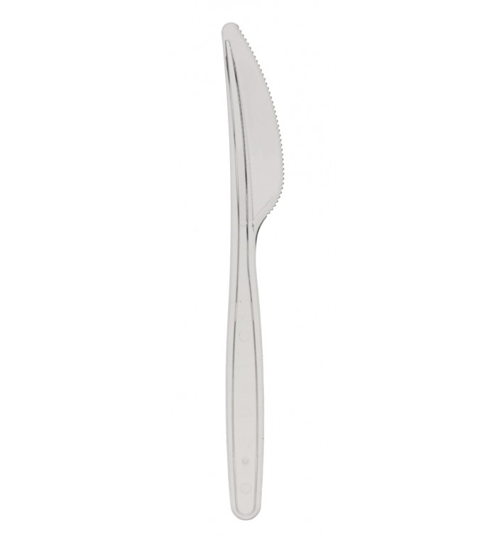 Cuchillo de Plastico PS Transparente 175mm (20 Uds)