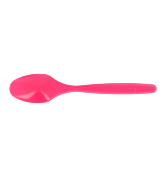 Cucharilla de Plastico PS Fucsia 120mm (1200 Uds)