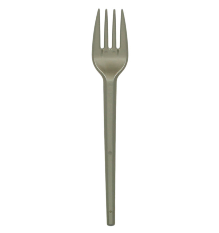 Tenedor de Plastico PS Plata 165mm (600 Uds)