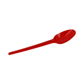 Cuchara de Plastico PS Rojo 165mm (20 Uds)