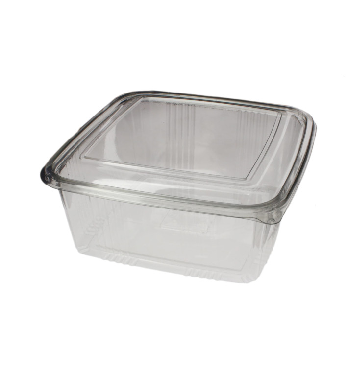Tarrina Cuadrada Tapa Bisagra PET 2000ml (200 Uds) Tarrina Cuadrada Tapa Bisagra PET 2000ml (200 Uds)