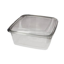 Tarrina Cuadrada Tapa Bisagra PET 2000ml (50 Uds)