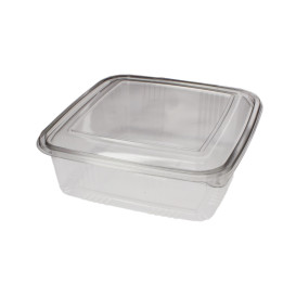 Tarrina Cuadrada Tapa Bisagra PET 1500ml (200 Uds)