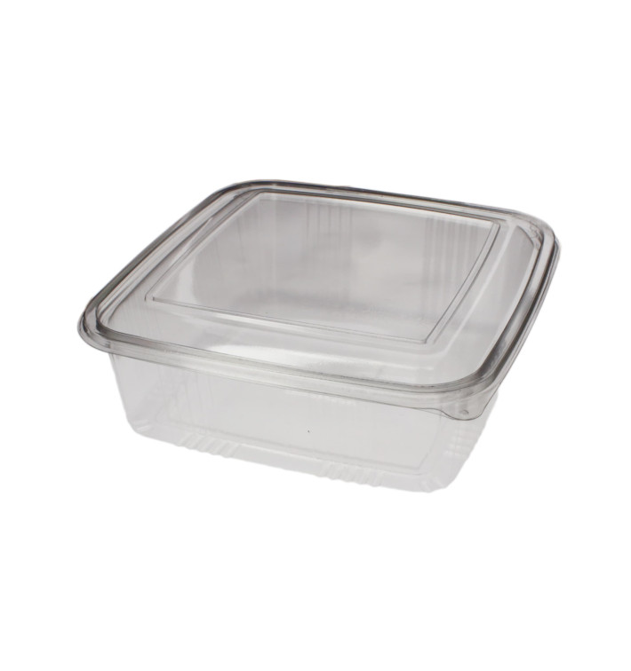Tarrina Cuadrada Tapa Bisagra PET 1500ml (200 Uds) Tarrina Cuadrada Tapa Bisagra PET 1500ml (200 Uds)