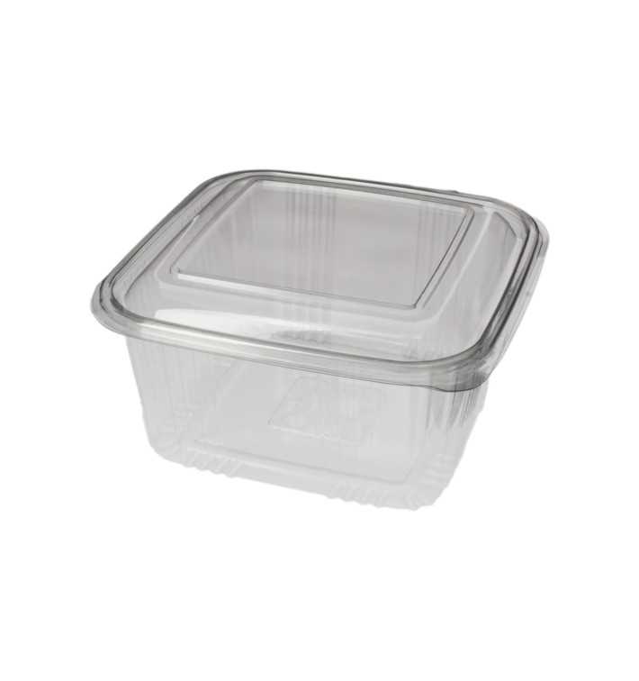Tarrina Cuadrada Tapa Bisagra PET 1000ml (600 Uds) Tarrina Cuadrada Tapa Bisagra PET 1000ml (600 Uds)