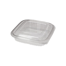 Tarrina Cuadrada Tapa Bisagra PET 250ml (900 Uds)