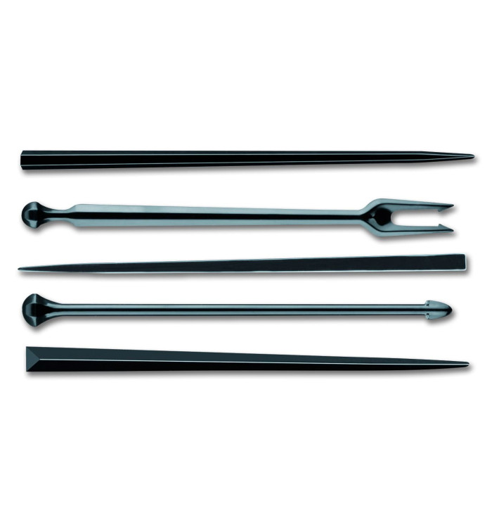 Pick de Plastico Snack Stick Negro 90 mm (1650 Uds)