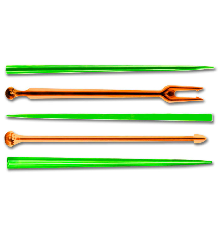 Pick de Plastico Snack Stick Multicolor 90 mm (1650 Uds)