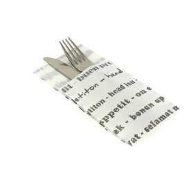 Servilleta Portacubiertos de Papel 40x40cm Negro (960 Uds)