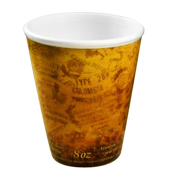 Vaso Termico Foam "Fusion" Naranja 8Oz/266ml Ø8,1cm (25 Uds)