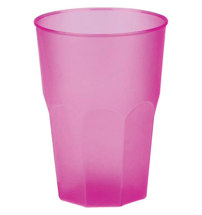 Vaso de Plastico "Frost" Fucsia PP 350ml (20 Uds)