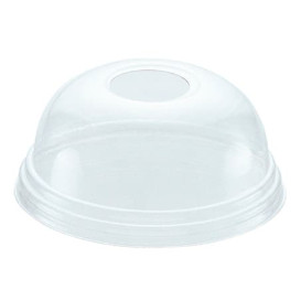 Tapa Cupula Agujero Vaso PET 420ml Ø9,3cm (100 Uds)