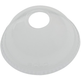 Tapa Cúpula Agujero Vaso Solo Ultra Clear 16Oz Ø9,86 y 24Oz (1000 Uds)