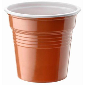 Vaso de Plastico PS Bicolor Marrón 80ml Ø5,7cm (50 Uds)