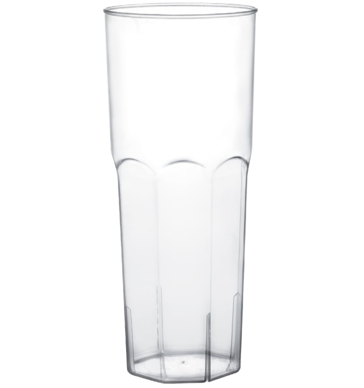 Vaso Plastico Tubo Transp. PS Ø65mm 350ml (10 Uds)