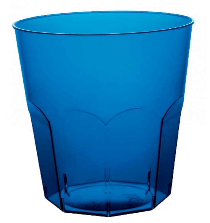 Vaso Plastico Azul Transp. PS Ø73mm 220ml (500 Uds)