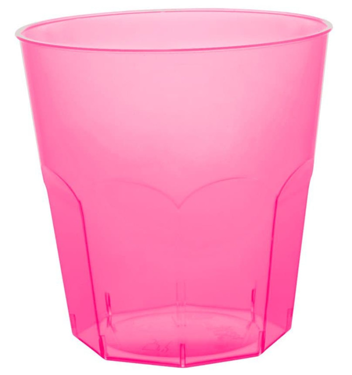 Vaso Plastico Fucsia Transp. PS Ø73mm 220ml (50 Uds)