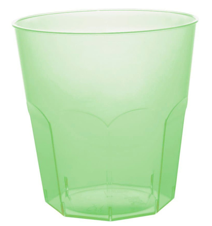 Vaso Plastico Verde Lima Transp. PS Ø73mm 220ml (50 Uds)