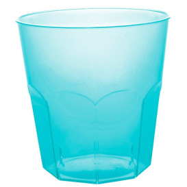 Vaso Plastico Turquesa Transp. PS Ø73mm 220ml (500 Uds)