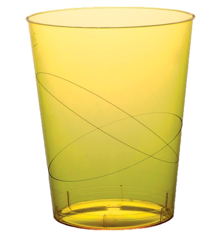 Vaso de Plastico Moon Amarillo Transp. PS 350ml (200 Uds)