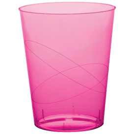 Vaso de Plastico Moon Fucsia Transp. PS 350ml (20 Uds)