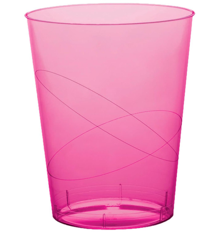 Vaso de Plastico Moon Fucsia Transp. PS 350ml (200 Uds)