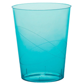 Vaso de Plastico Moon Turquesa Transp. PS 350ml (200 Uds)