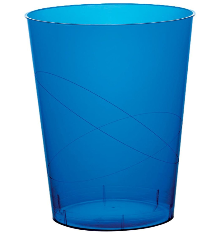Vaso de Plastico Moon Azul Transp. PS 350ml (20 Uds)