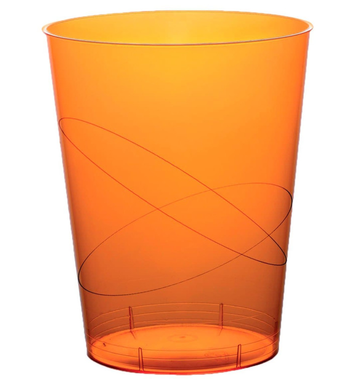 Vaso de Plastico Moon Naranja Transp. PS 350ml (200 Uds)