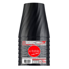 Vaso de Plastico PP "X-Table" Negro 320ml (8 Uds)