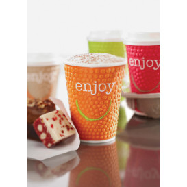 Vaso Cartón 9 Oz/270ml "Enjoy" Ø8,0cm (30 Uds)