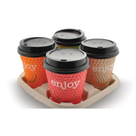 Vaso Cartón 12 Oz/403ml "Enjoy" Ø9,0cm (34 Uds)