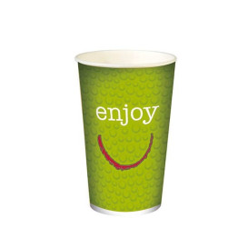 Vaso Cartón 12 Oz/360 ml "Enjoy" Ø8,0cm (2000 Uds)