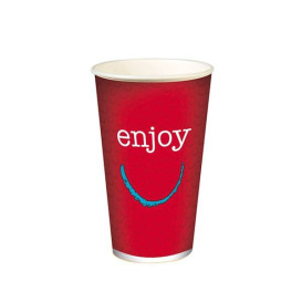 Vaso Cartón 12 Oz/360 ml "Enjoy" Ø8,0cm (2000 Uds)