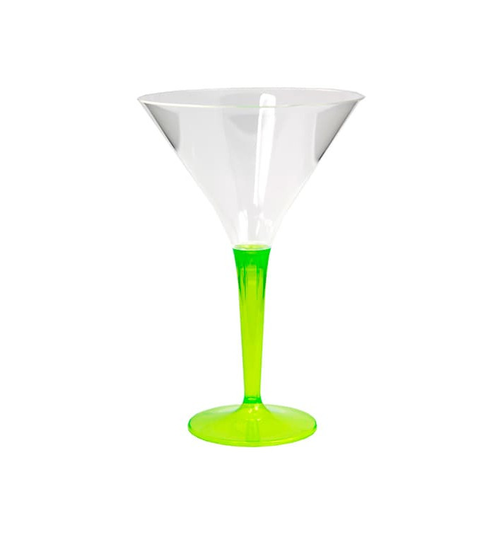 Copa de Plastico Cocktail Pie Verde 100 ml (6 Uds)