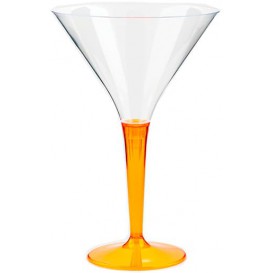 Copa de Plastico Cocktail Pie Naranja 100 ml (48 Uds)