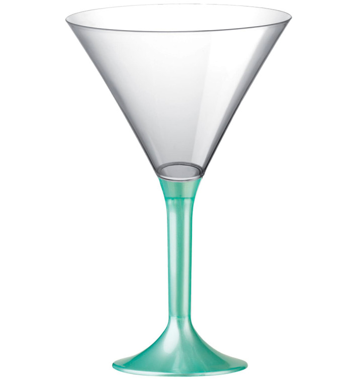 Copa de Plastico Cocktail con Pie Tiffany Perlado 185ml (20 Uds) Copa de Plastico Cocktail con Pie Tiffany Perlado 185ml (20 Uds)