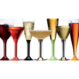 Copa de Plastico Cocktail con Pie Blanco 185ml (200 Uds)