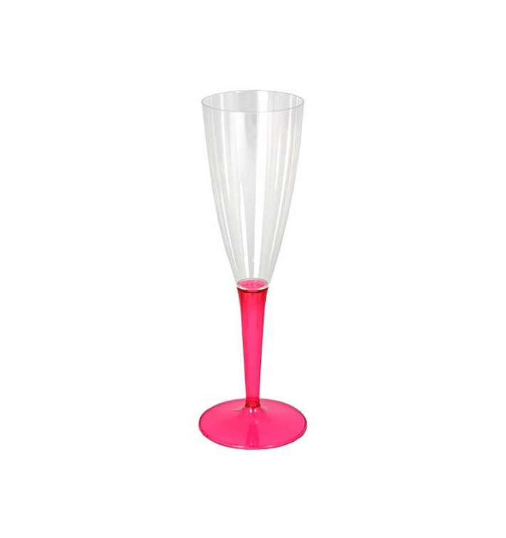 Copa de Plastico Cava Pie Frambuesa 100ml (72 Uds)