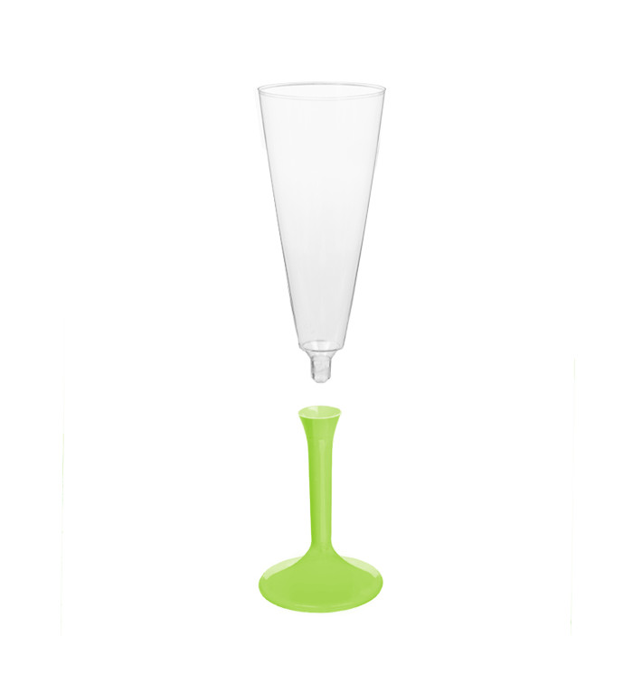 Copa de Plastico Cava con Pie Verde Lima 160ml (20 Uds) Copa de Plastico Cava con Pie Verde Lima 160ml (20 Uds)