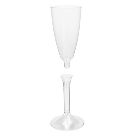 Copa de Plastico Cava con Pie Transparente 120ml (20 Uds)