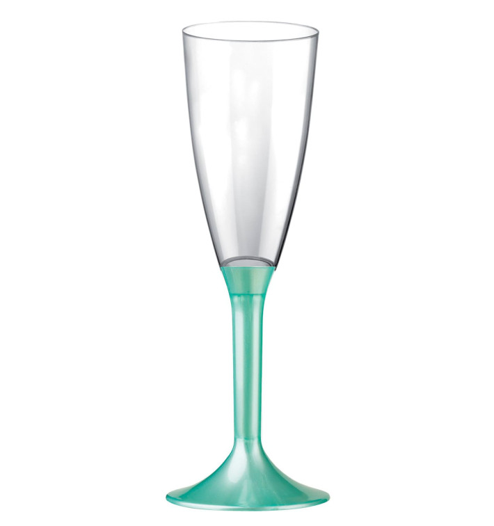 Copa de Plastico Cava con Pie Tiffany Perlado 120ml (20 Uds) Copa de Plastico Cava con Pie Tiffany Perlado 120ml (20 Uds)