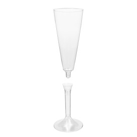 Copa de Plastico Cava con Pie Transparente 160ml (20 Uds)
