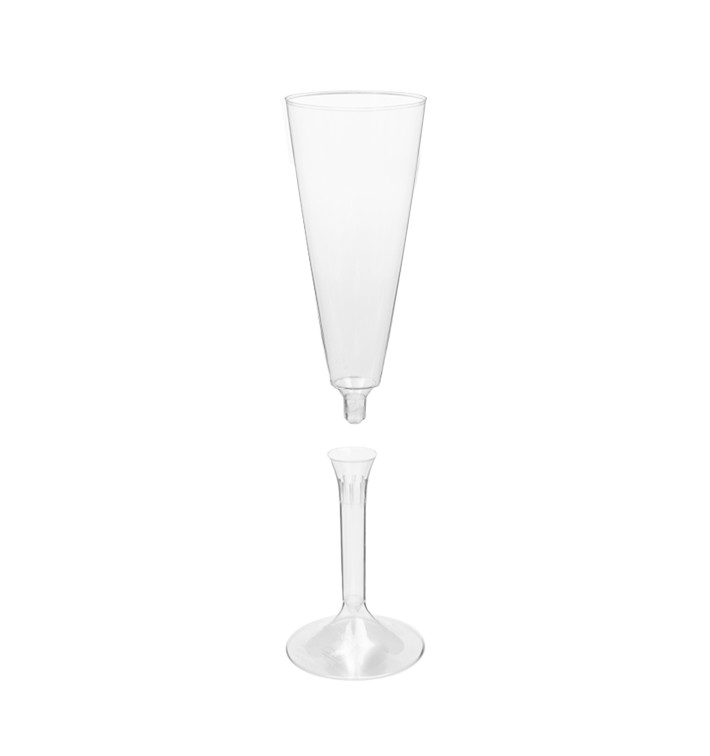 Copa de Plastico Cava con Pie Transparente 160ml (20 Uds) Copa de Plastico Cava con Pie Transparente 160ml (20 Uds)