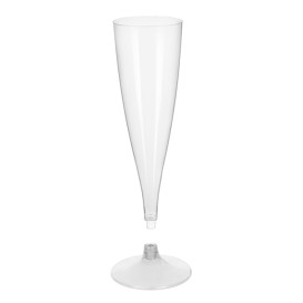 Copa de Plastico Cava con Pie Transparente 140ml (20 Uds)